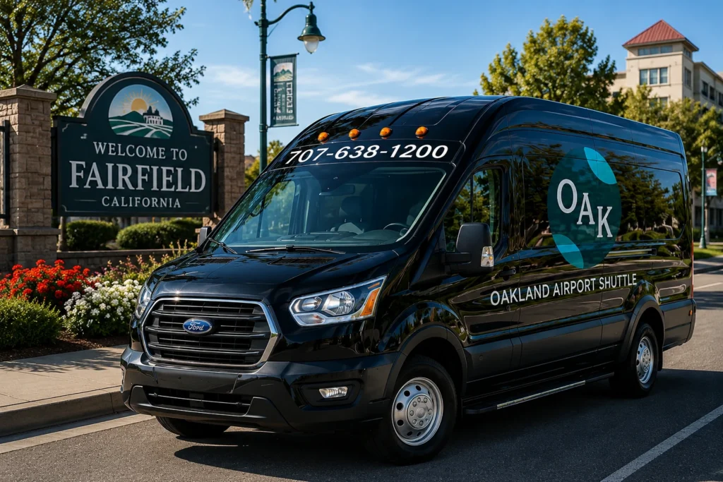 Fairfield Airport Shuttle providing reliable transportation to SFO, OAK, SMF, and SJC airports.